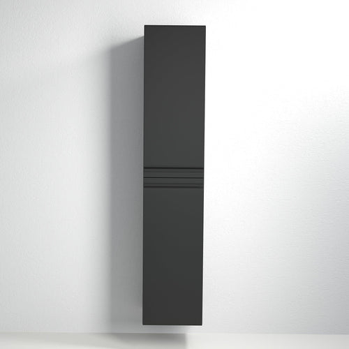 Högskåp med moderna integrerade dörrar - 35x32x174 cm - mattvit - Klokkarvik