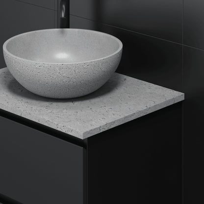 Bänkskiva för badrumsmöbler - 121,4x46,3x2 cm - dubbel - betong - ytbehandlad - Betong