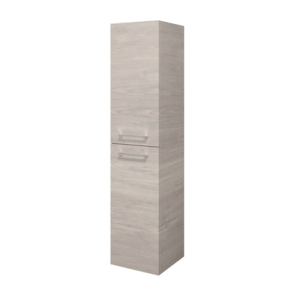 Högskåp - 35x30x174 cm - 2 dörrar med kromade handtag - ljust trä - Moland