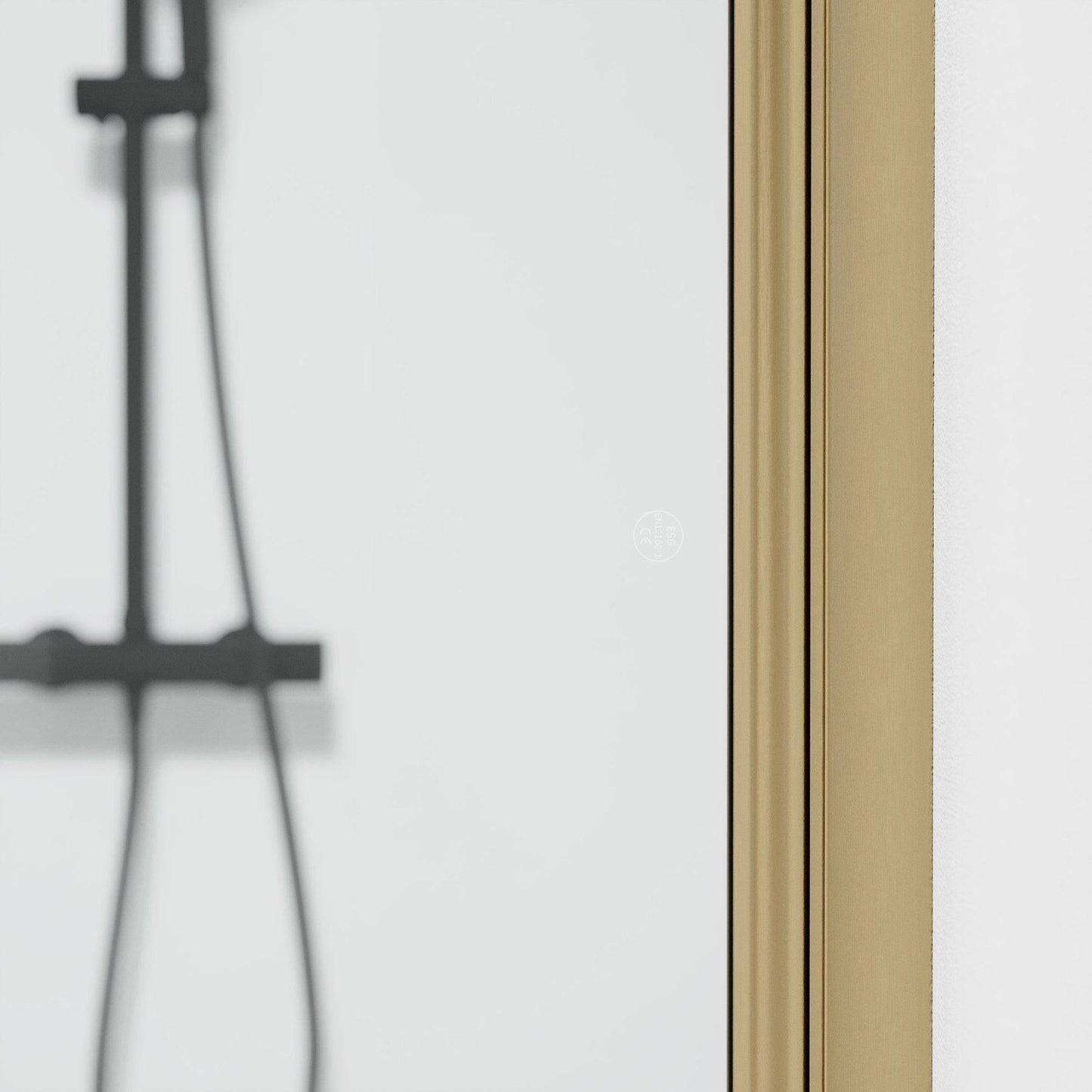 Duschhörna halvrund 80x100x198 cm - 6 mm klart nanoglas - bronsprofil - Vänern
