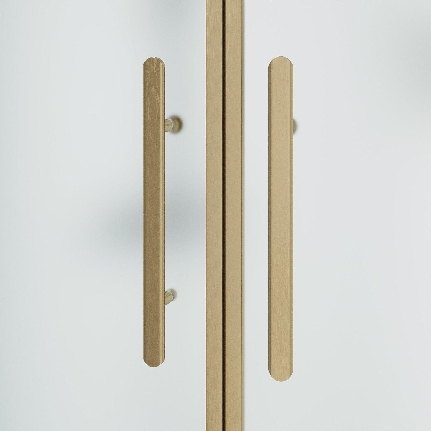Duschhörna halvrund 90x90x198 cm - 6 mm frostat nanoglas - bronsprofil - Vänern
