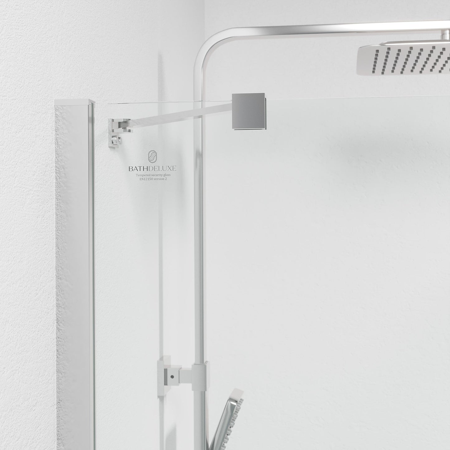 Duschhörna fyrkantig 90x90x200 cm - 5 mm klart nanoglas - kromprofil - Rämen