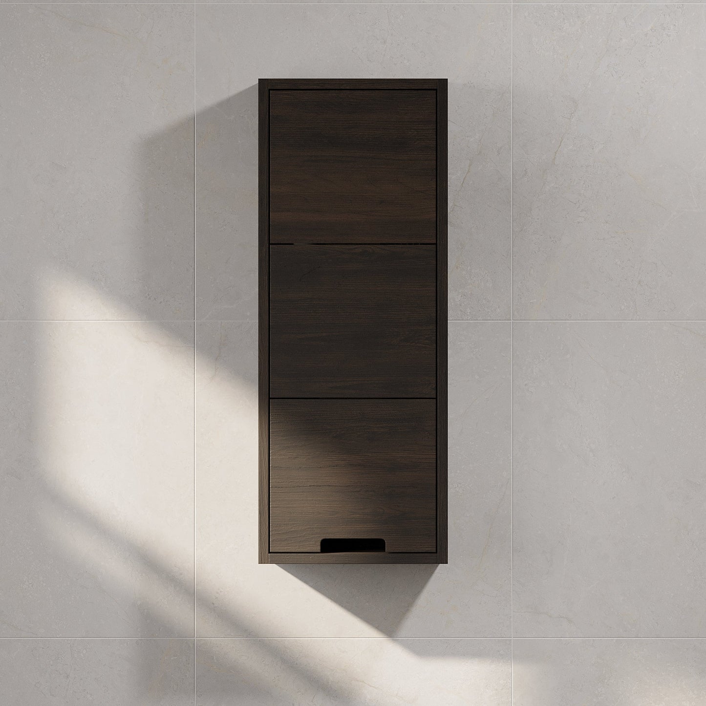 Högskåp i massiv ek - 2 dörrar - 35x32x171 cm - svart ek - Gribskov