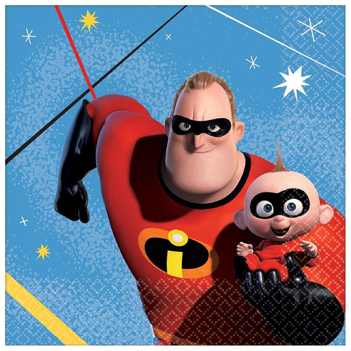 Disney/Pixar Incredibles 2 5 Beverage Napkins, 16-Pack