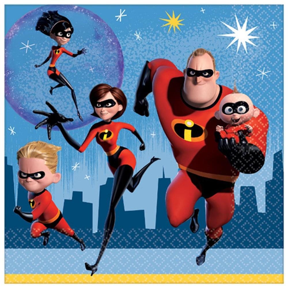 Disney/Pixar Incredibles 2 6.5 Lunch Napkins, 16-Pack