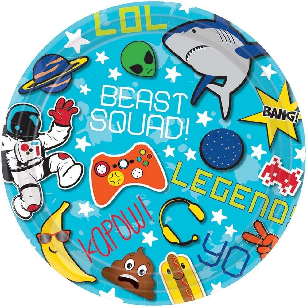 Epic Party  7 Round Paper Party Plates, 8-Pack