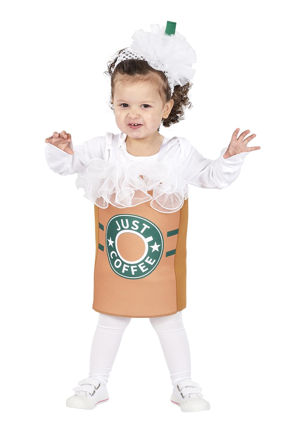 Just Coffee Toddler Costume with Tunic & Headpiece | One Size | 12-18 Months