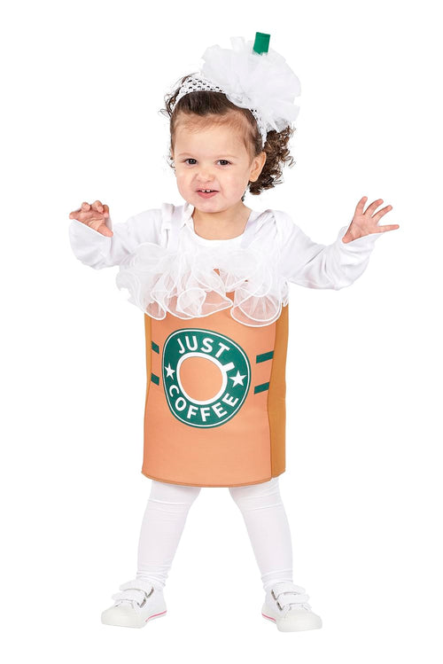 Just Coffee Toddler Costume with Tunic & Headpiece | One Size | 12-18 Months