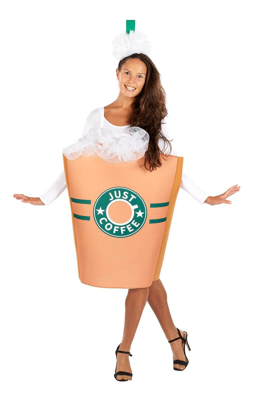 Just Coffee Adult Costume with Tunic & Headpiece | One Size
