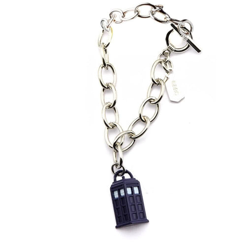 Dr. Who TARDIS Charm Bracelet with Toggle Clasp
