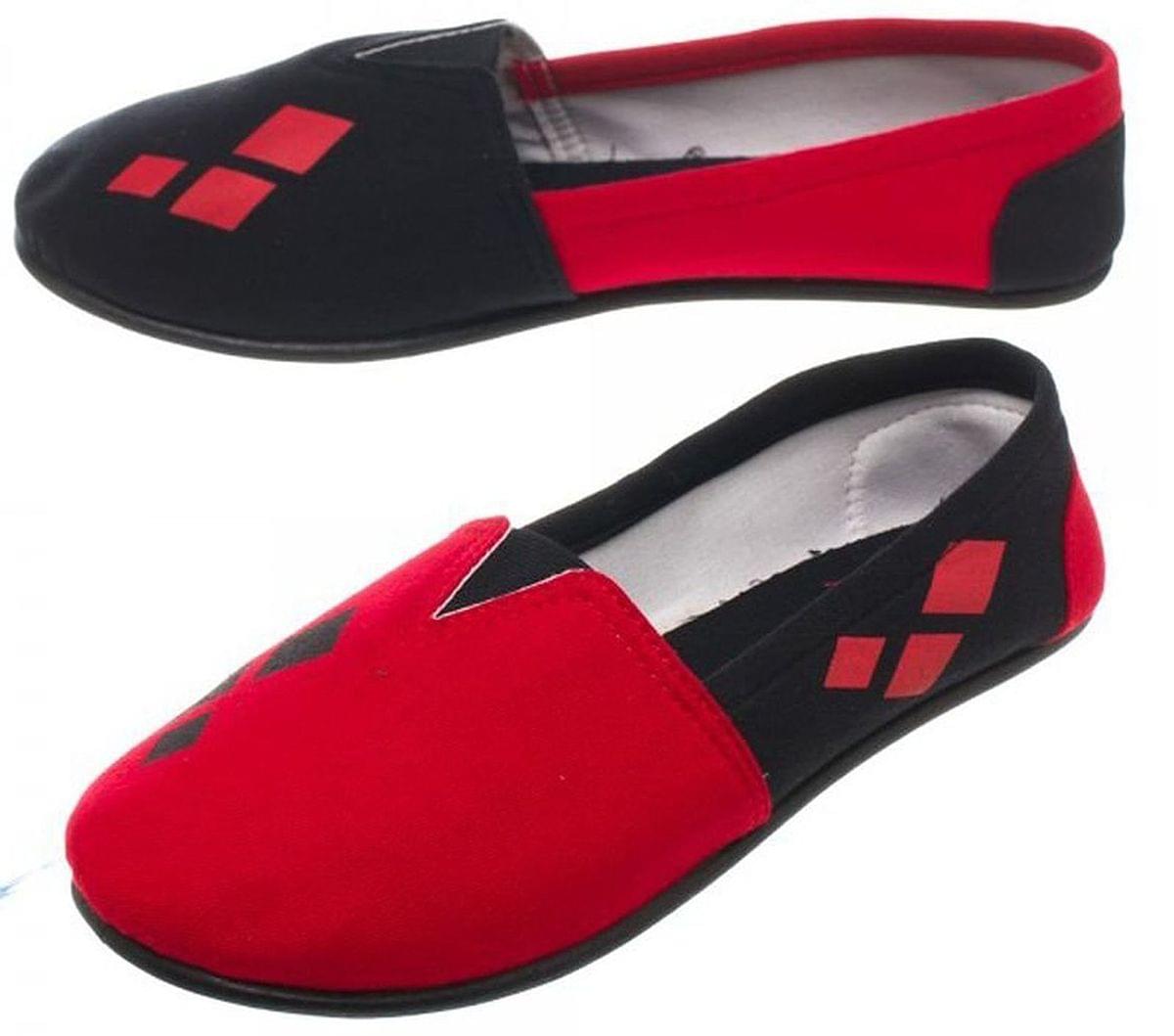 DC Comics Harley Quinn Canvas Slip On Shoes