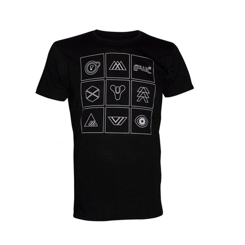 Destiny Game Symbols Adult Men's Grey T-Shirt