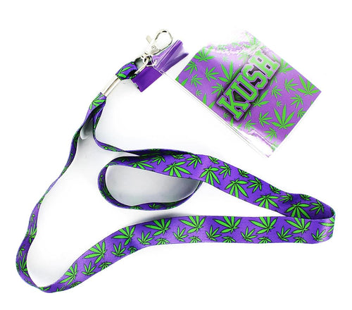 Kush Pot Leaf Lanyard with Charm