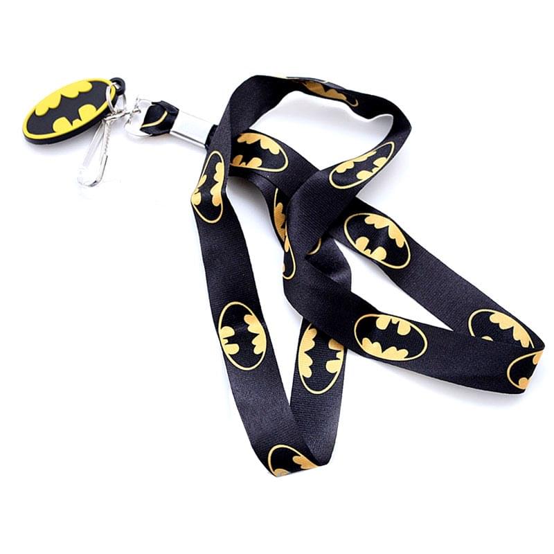 Batman Logo Black Lanyard With Charm