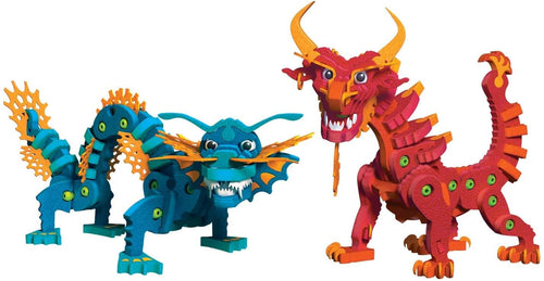 Bloco 235 Piece Construction Set | Aqua & Pyro Dragons