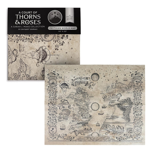 A Court Of Thorns and Roses 16 x 20 Inch Prythian World Map
