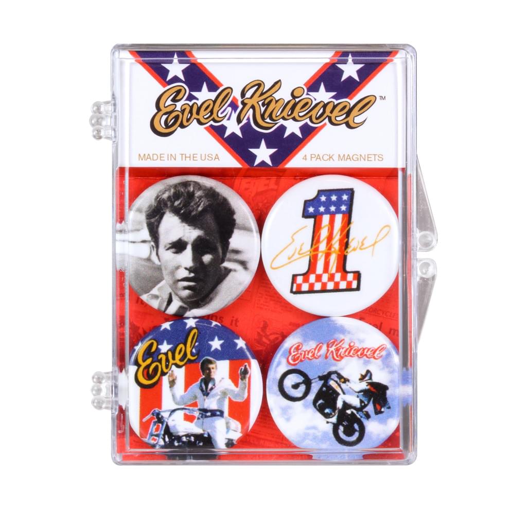 Evel Knievel Badges of Pride Magnet 4-Pack