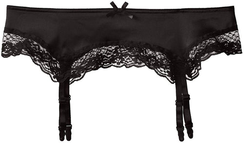 Black Satin Garter Belt Adult