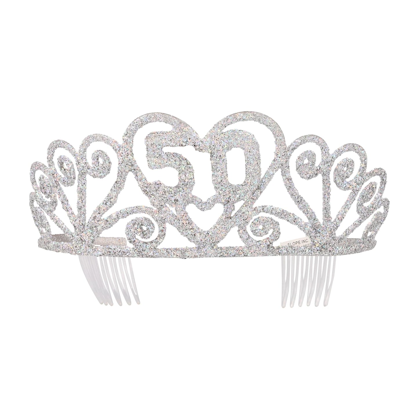 Birthday 50 Silver Spakle Tiara Adult Crown