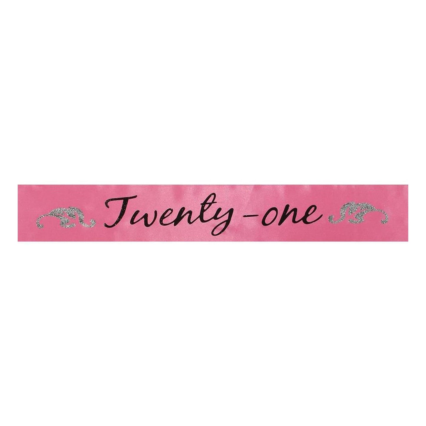 Birthday Sash Twenty-One Hot Pink One Size