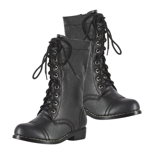 1 Black Combat Boots Child