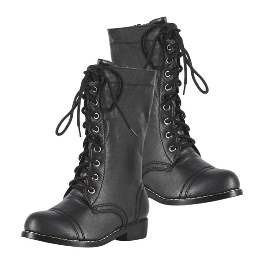 1 Black Combat Boots Child