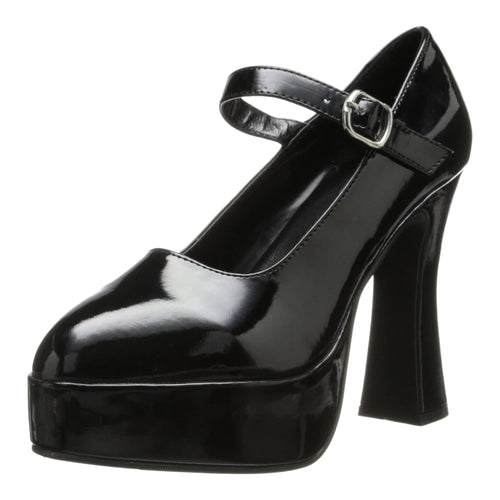5 Chunky Heel with 1.5 Platform Black Mary Jane