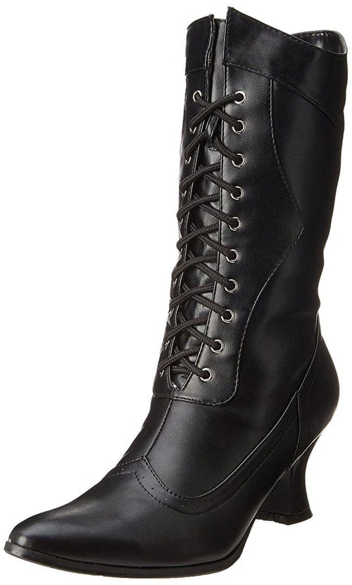 Amelia Victorian Women's Costume Boots, Black