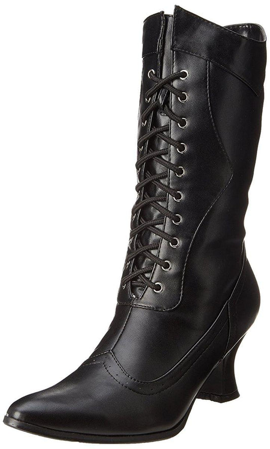 Amelia Victorian Women's Costume Boots, Black