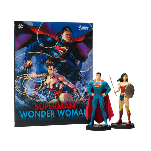 Eaglemoss DC Comics Superman and Wonder Woman Plus Collectibles Book and Figures