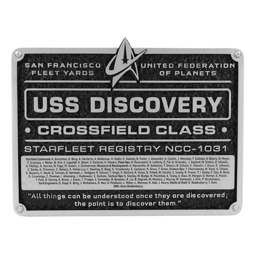 Eaglemoss Star Trek USS Discovery NCC-1031 Dedication Plaque Replica