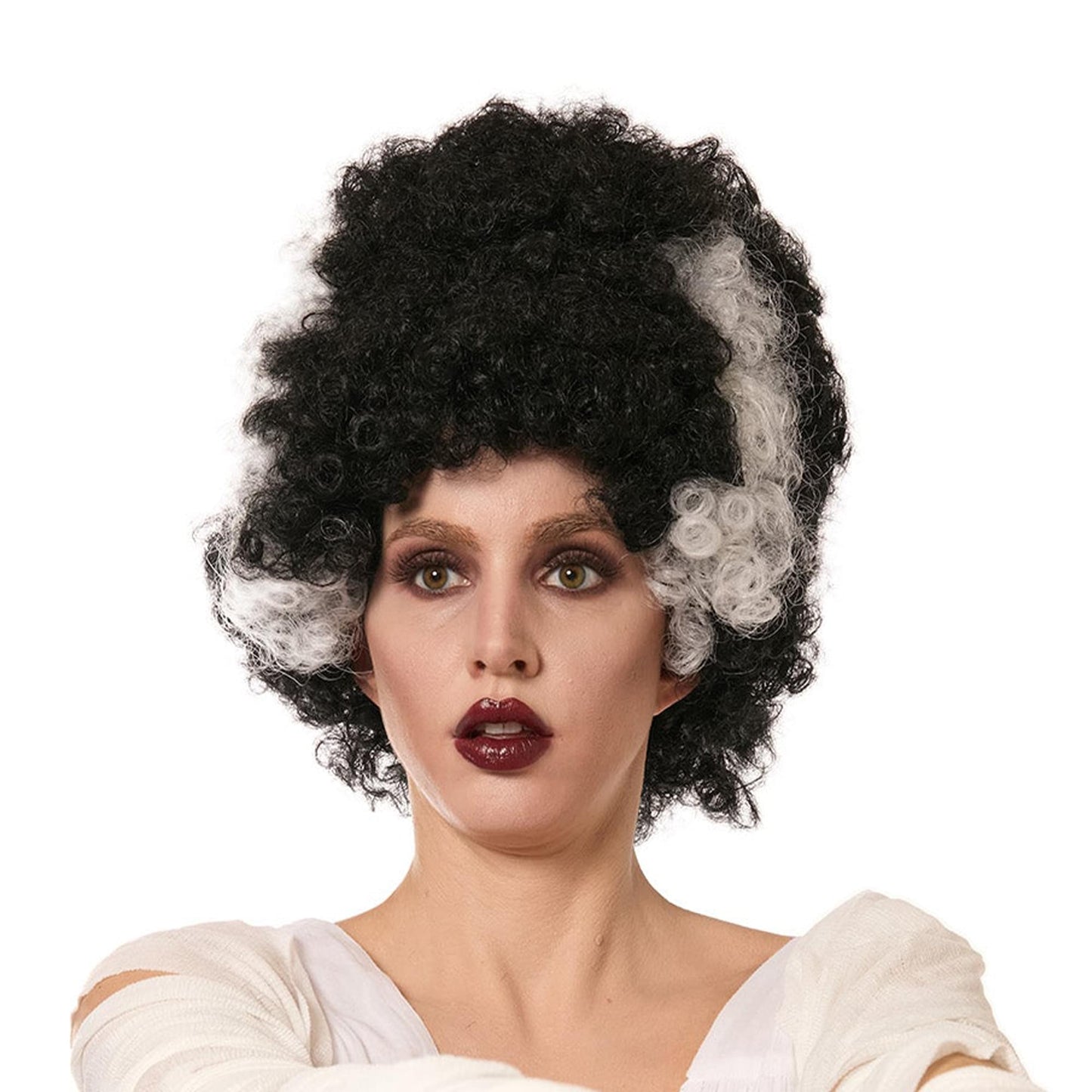 Bride of Frankenstein Adult Costume Wig | Black and White