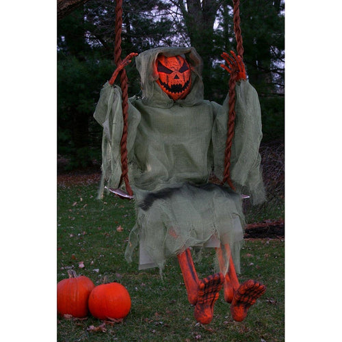 36 Pumpkin Man on Swing Hanging Halloween Décor