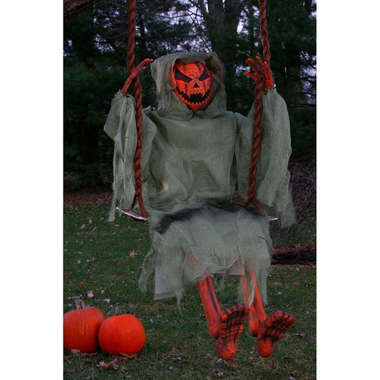 36 Pumpkin Man on Swing Hanging Halloween Décor
