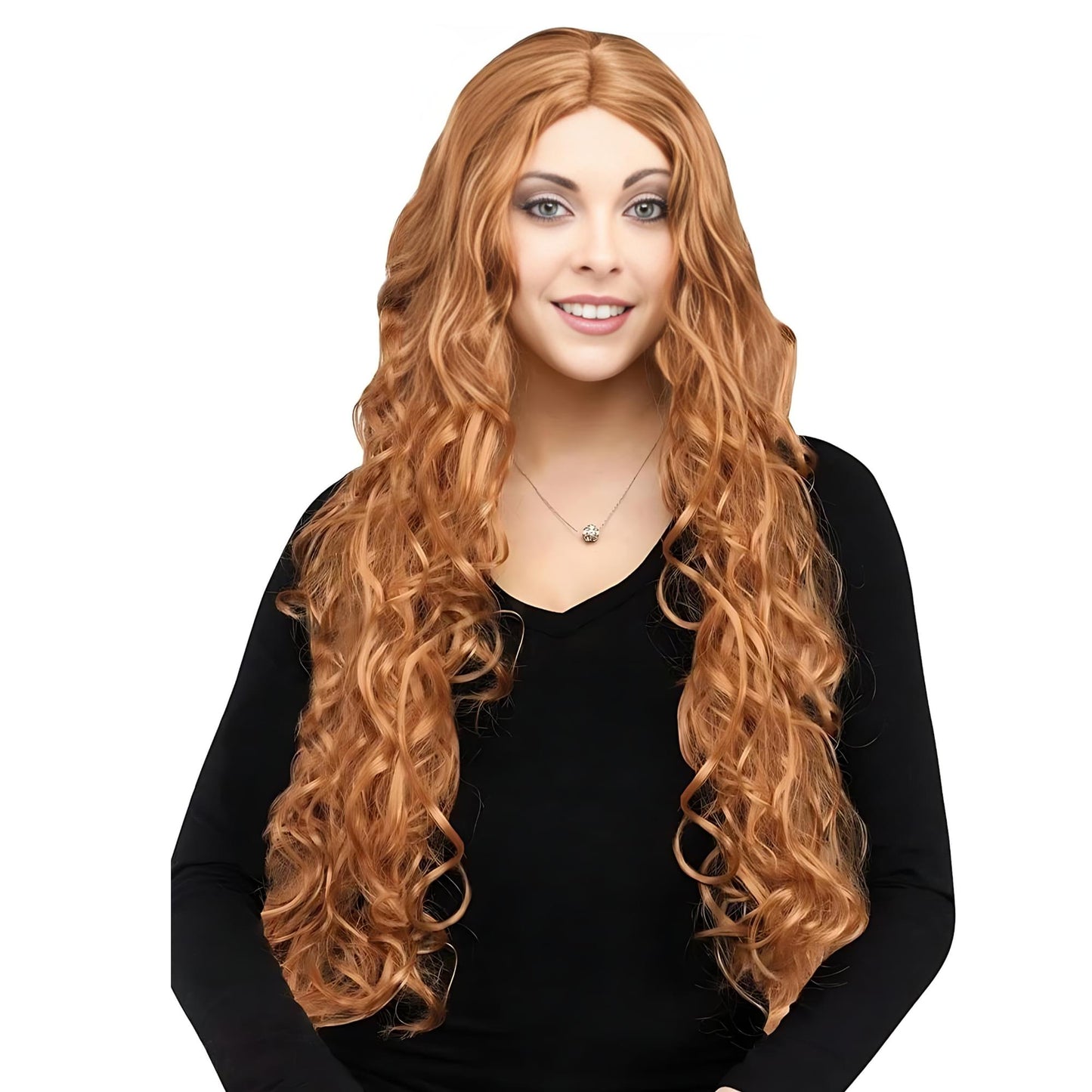 30 Curly Auburn Costume Wig