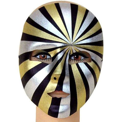Black Psycho Mardi Gras Costume Full Mask Adult One Size