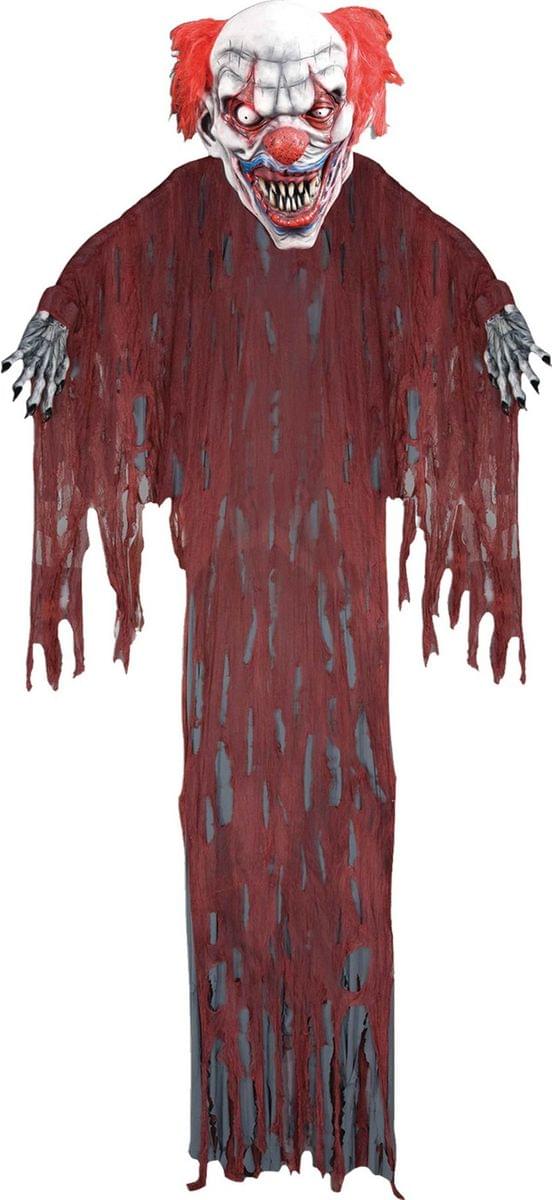 12' Hanging Evil Clown Halloween Prop Decoration