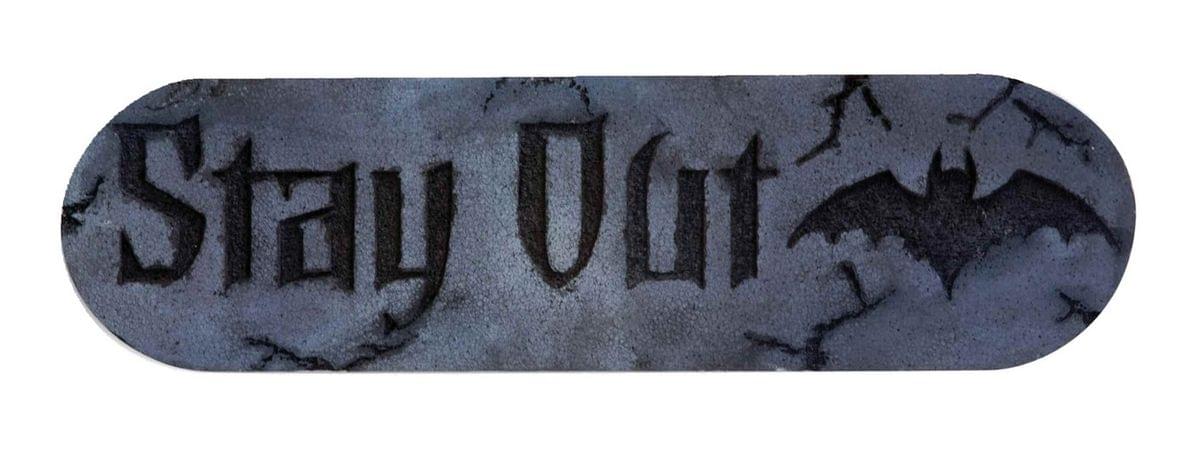 18 Ghouls Graveyard Stay Out Foam Plaque Halloween Prop