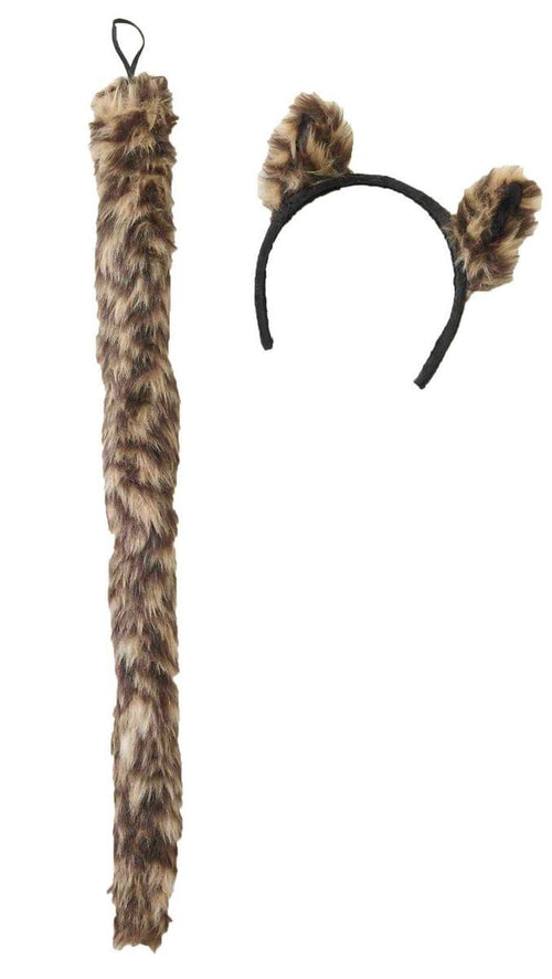 Cougar Ears And Tail Set Lion Adult Costume Kit