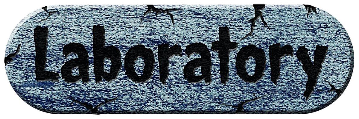 18 Ghouls Graveyard Laboratory Foam Plaque