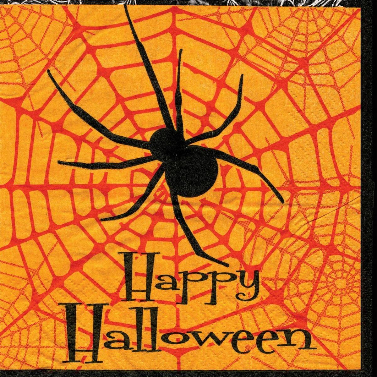 16 Count Happy Halloween Napkins 6.5 X 6.5