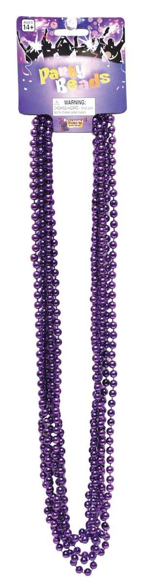Beaded 33 Necklace Adult Costume Jewelry, Lavender