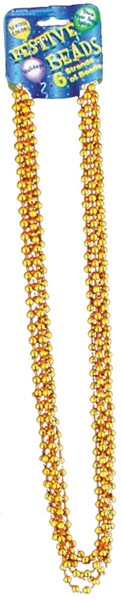 Beaded 33 Necklace Adult Costume Jewelry, Gold
