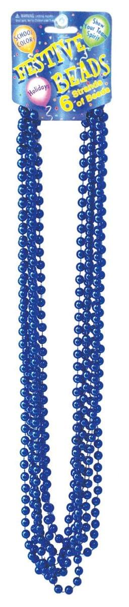 Beaded 33 Necklace Adult Costume Jewelry, Royal Blue