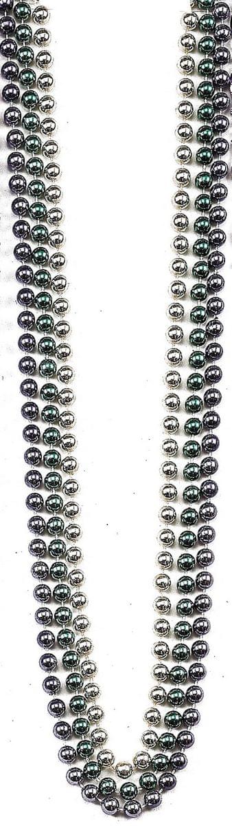 Beaded 48 Necklace Adult Costume Jewelry, Metallic