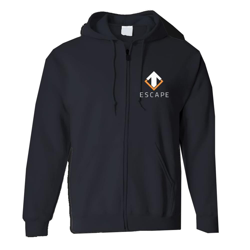 Escape Gaming Escape Black Zip-Up Men's Hoodie
