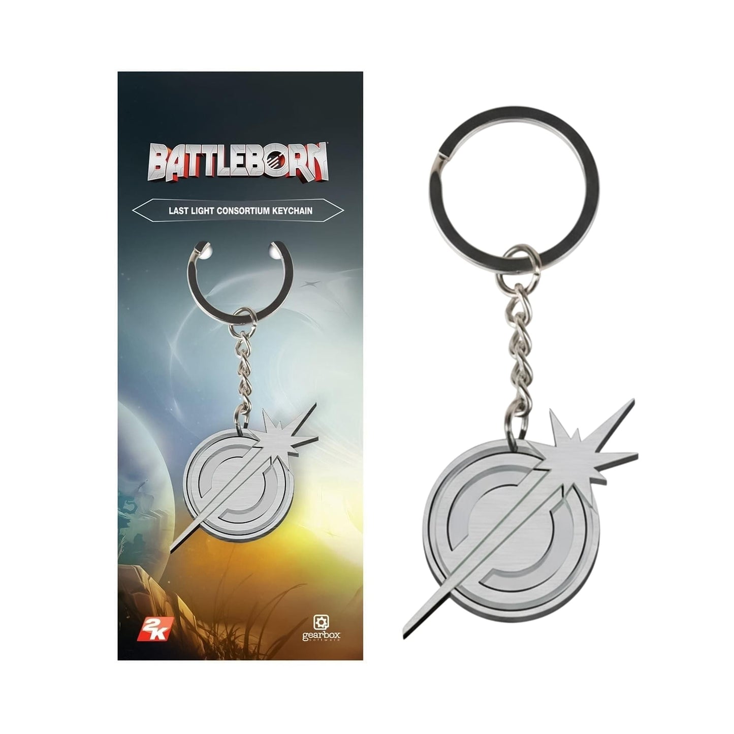 Battleborn Last Light Consortium Logo Metal Keychain