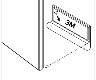L, Handtag, Krom - 8 cm