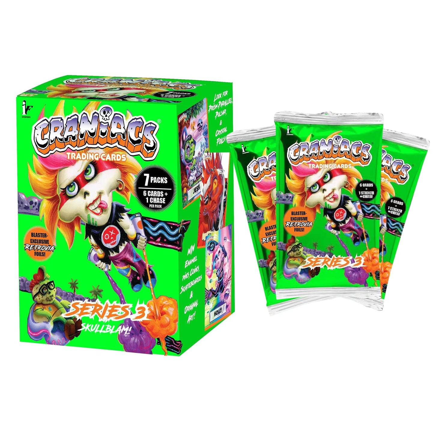 Craniacs Series Trading Cards Skullblam 7-Pack Blaster Box