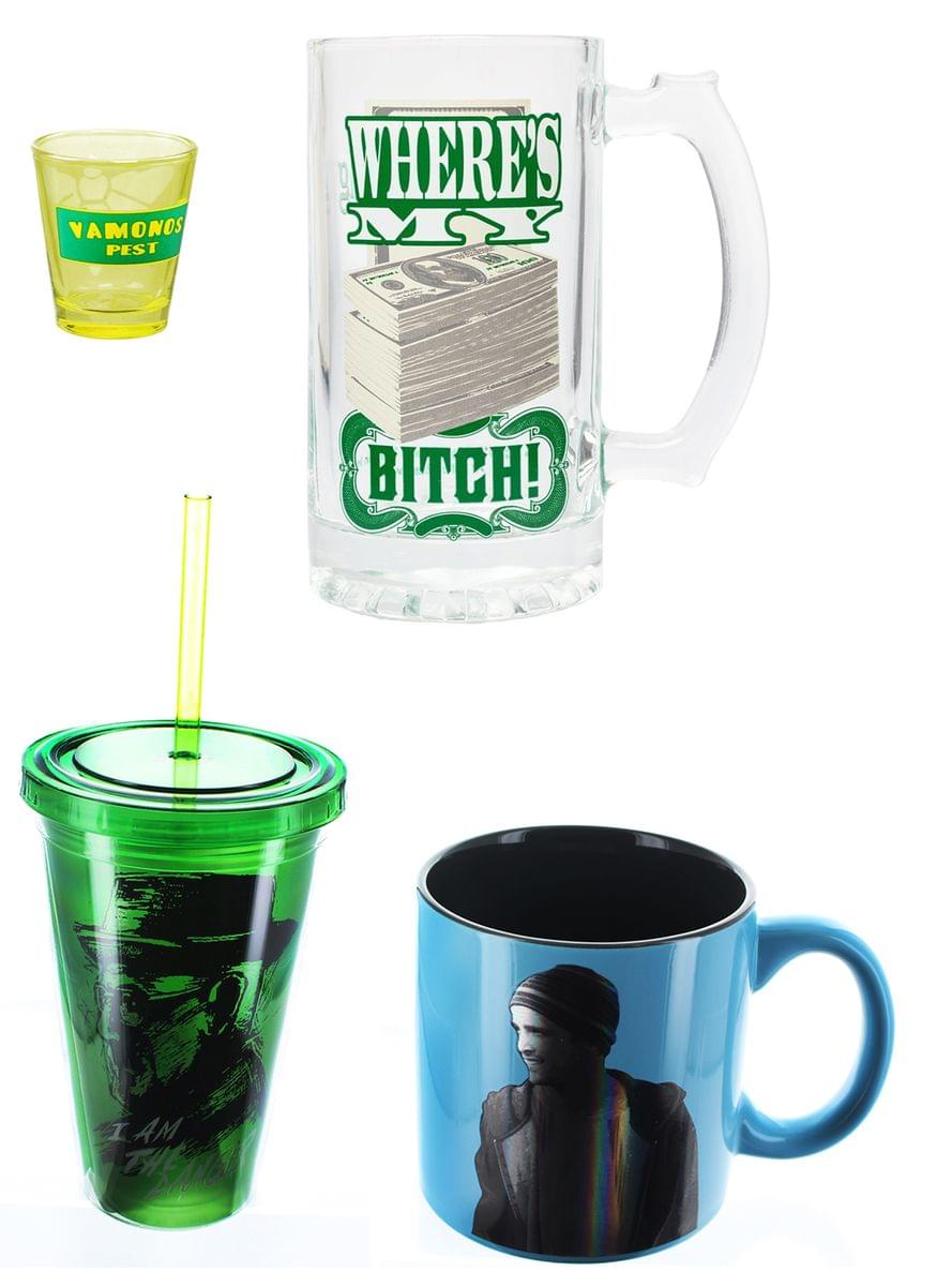 Breaking Bad Drinkware Bundle: Shot Glass, Mugs, Carnival Cup